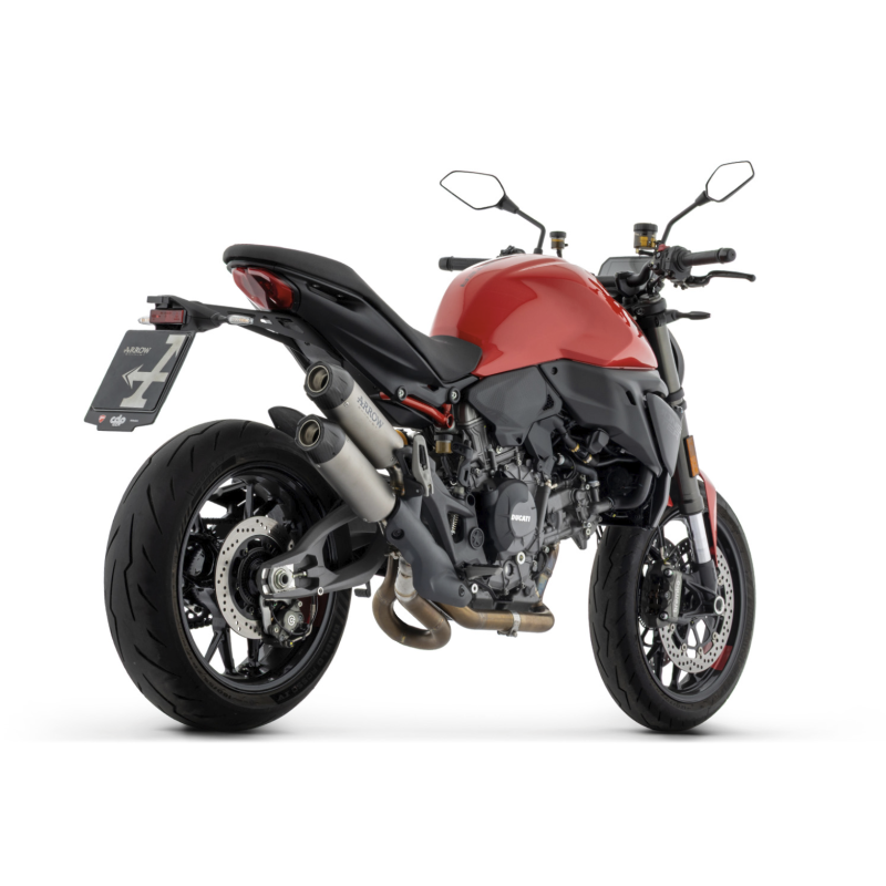 Arrow Racing Titanium Round-Sil Racing Silencers (Upper + Lower) | Ducati | Monster 890 V2 (2026)